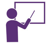 enseignant autour du bureau ADB